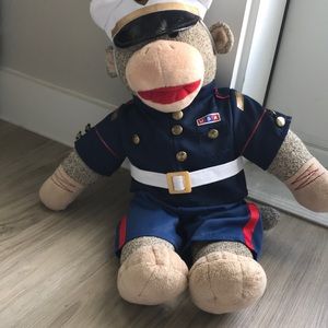 Build-a-bear sock monkey (marine core clothes)